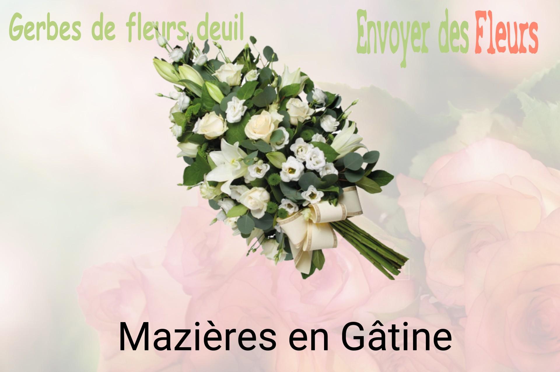 Gerbe de fleurs de deuil livrée à Mazières-en-Gâtine